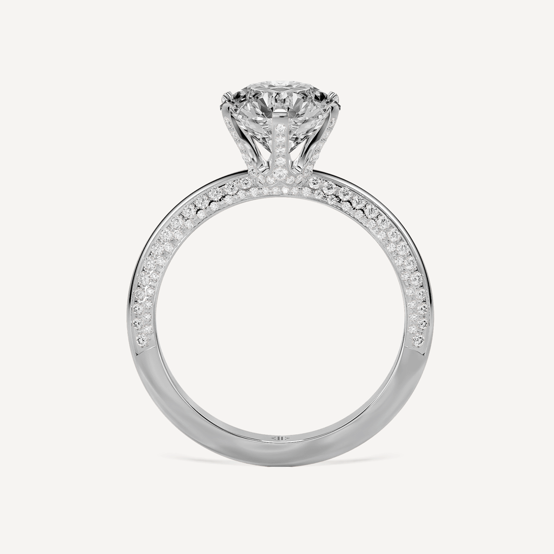 Brilliant Cut Solitaire Ring Paved image