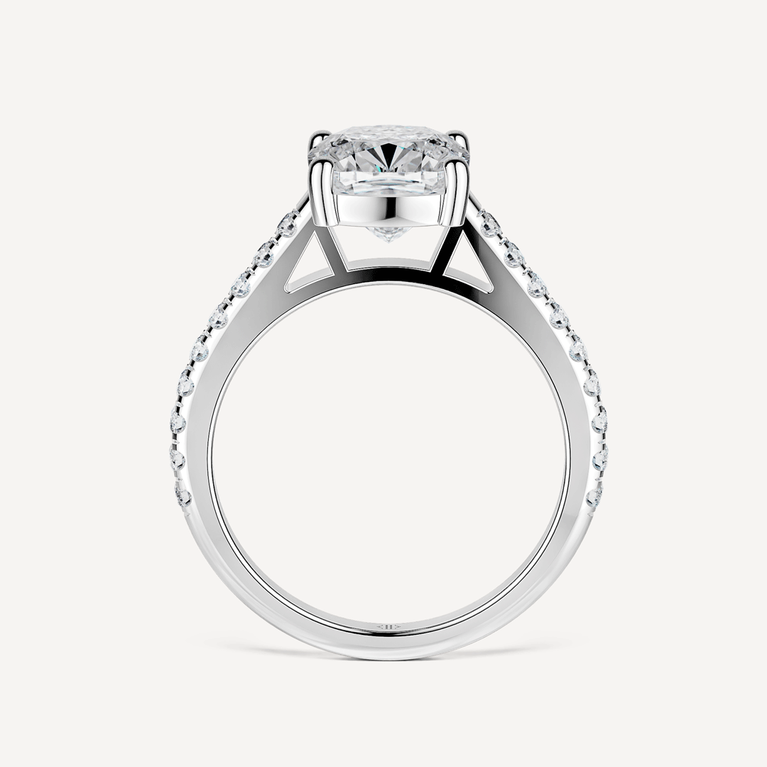 Cushion Cut Solitaire Ring Paved image